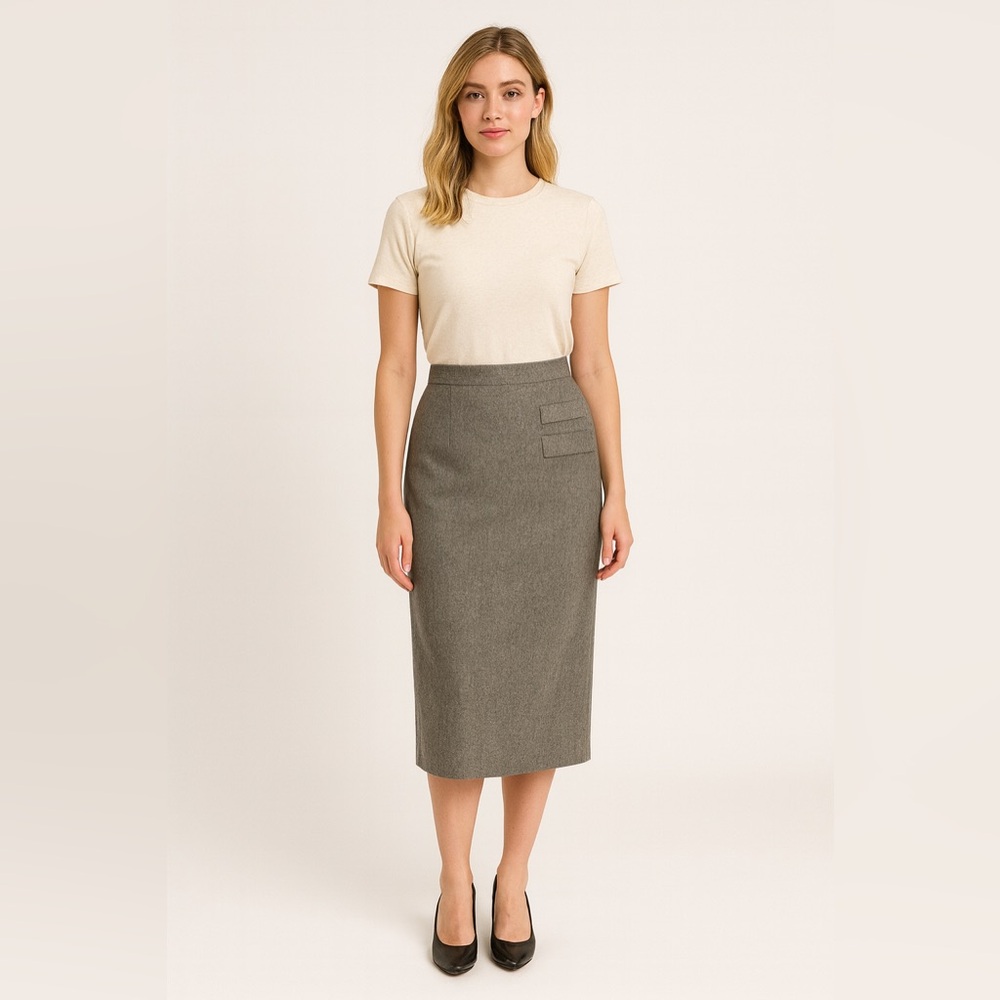 Vtg 80s Paul Et Duffier pencil skirt